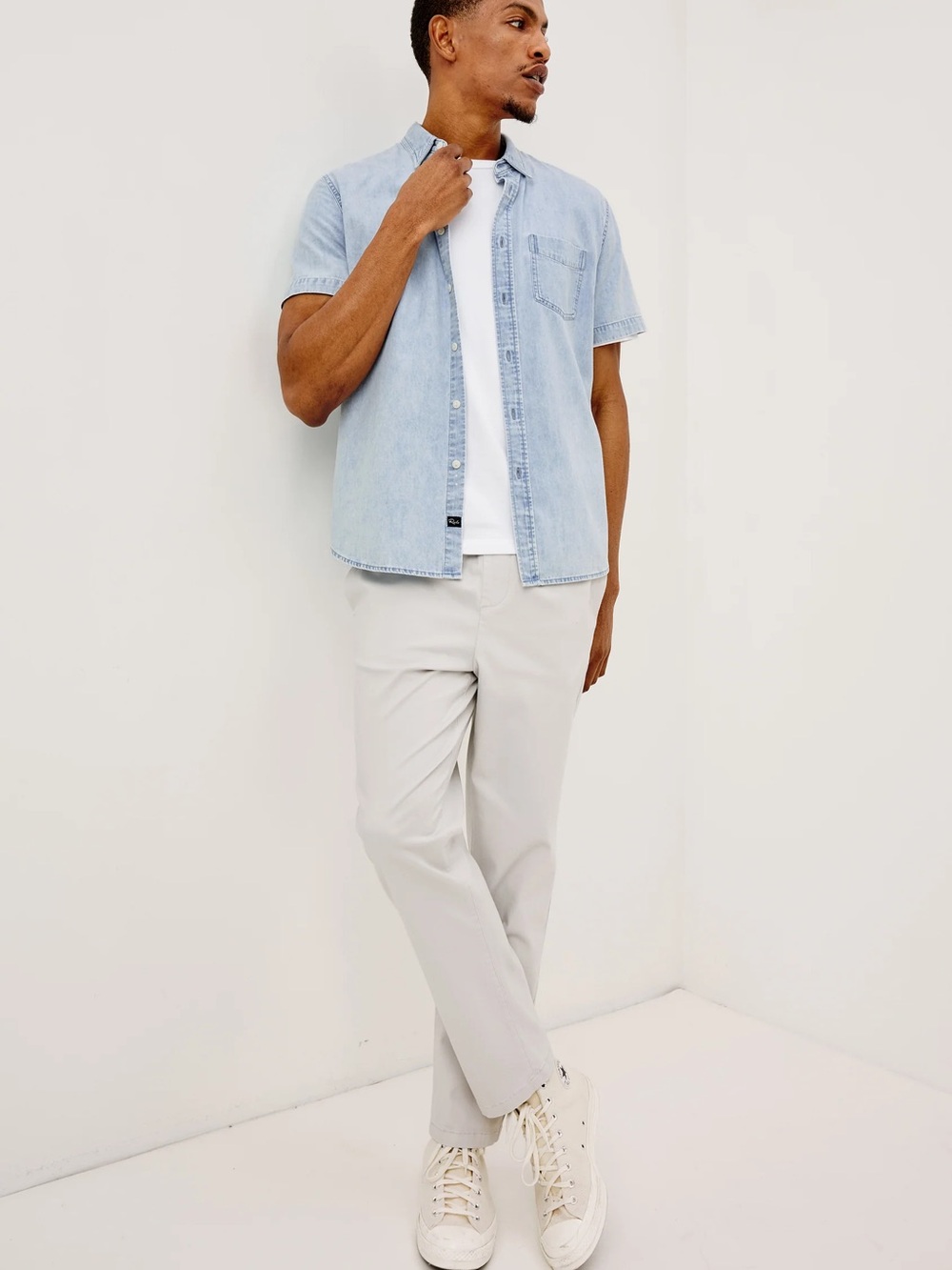 RAILS Men’s Julian Pants Natural Greige Pockets Elastic Waist Drawstring M